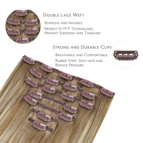 Wennalife Clip In Hair Extensions 7 pieces display