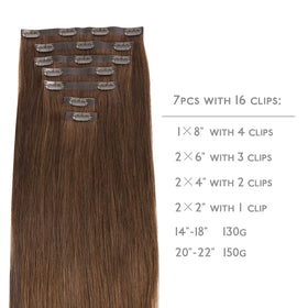 Wennalife Clip In Hair Extensions 7 pieces with clips