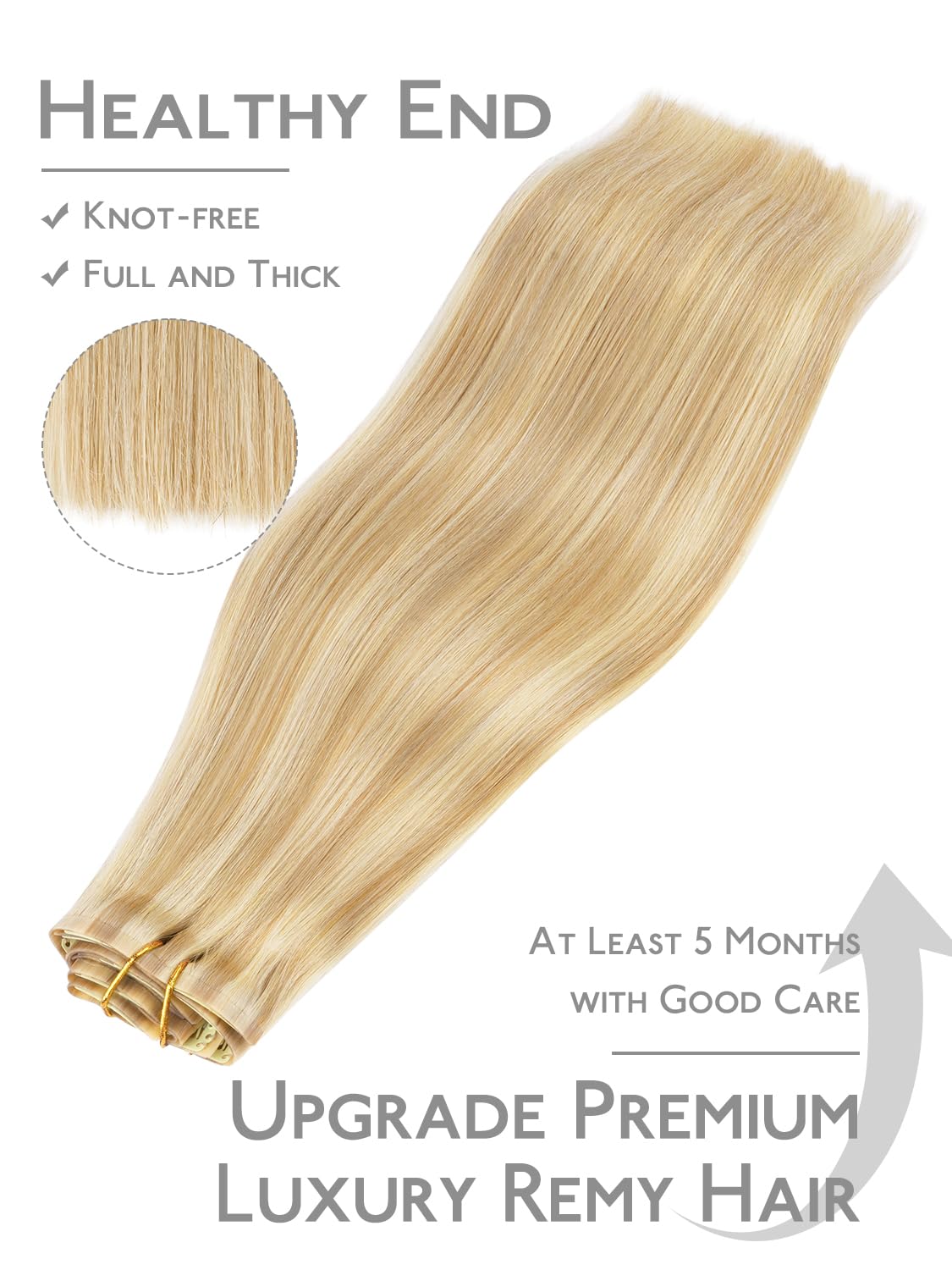 Wennalife Clip in Hair Extensions 7 pieces with clips
