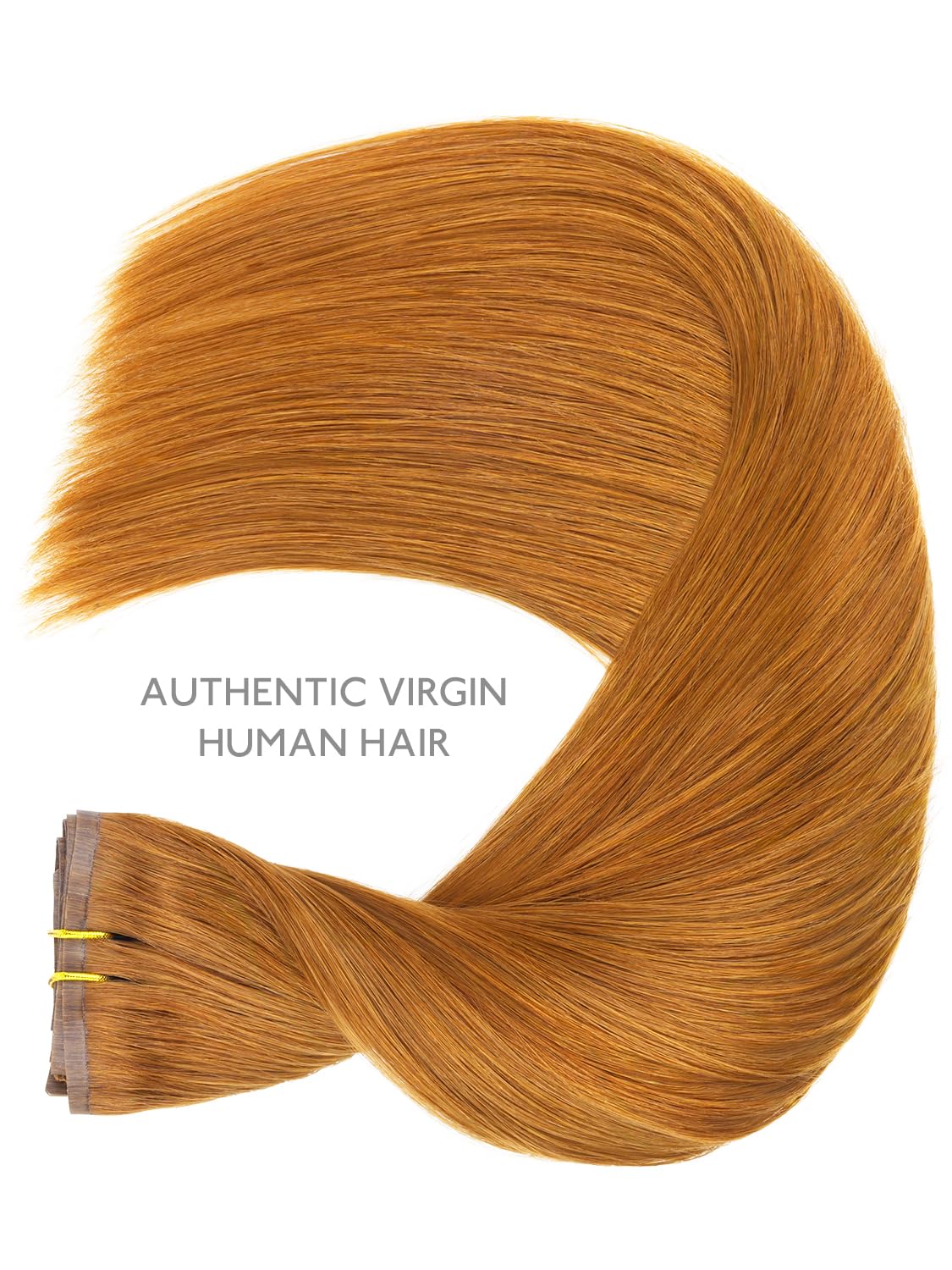 Wennalife Clip In Hair Extensions Auburn Ginger with styling tools