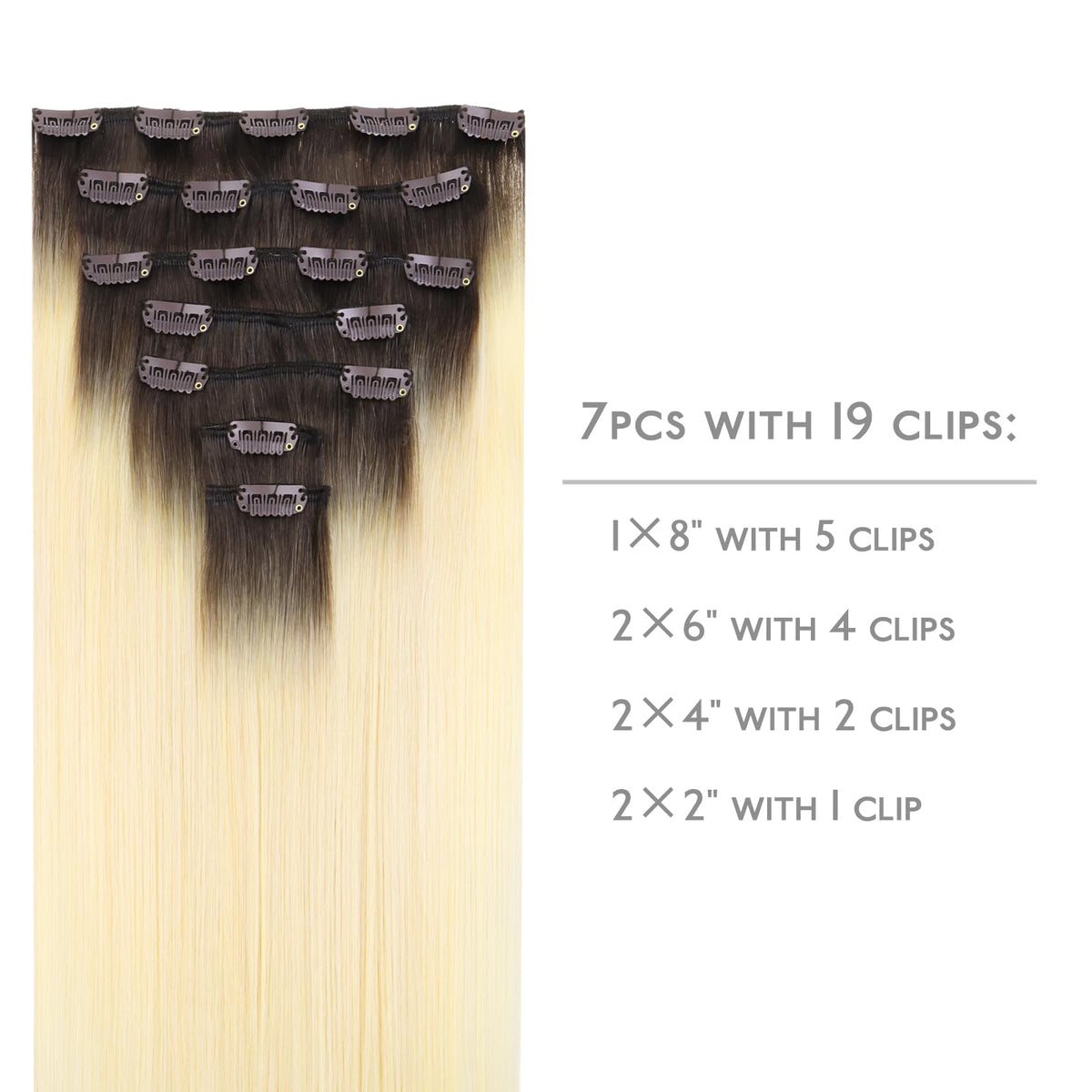 Wennalife Clip in Hair Extensions close-up of clip