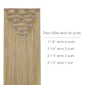 Wennalife Clip in Hair Extensions close-up of clips