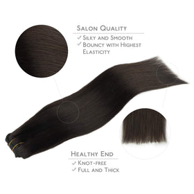 Wennalife Clip in Hair Extensions displayed in packaging