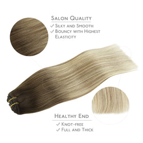 Wennalife Clip In Hair Extensions displayed on a mannequin