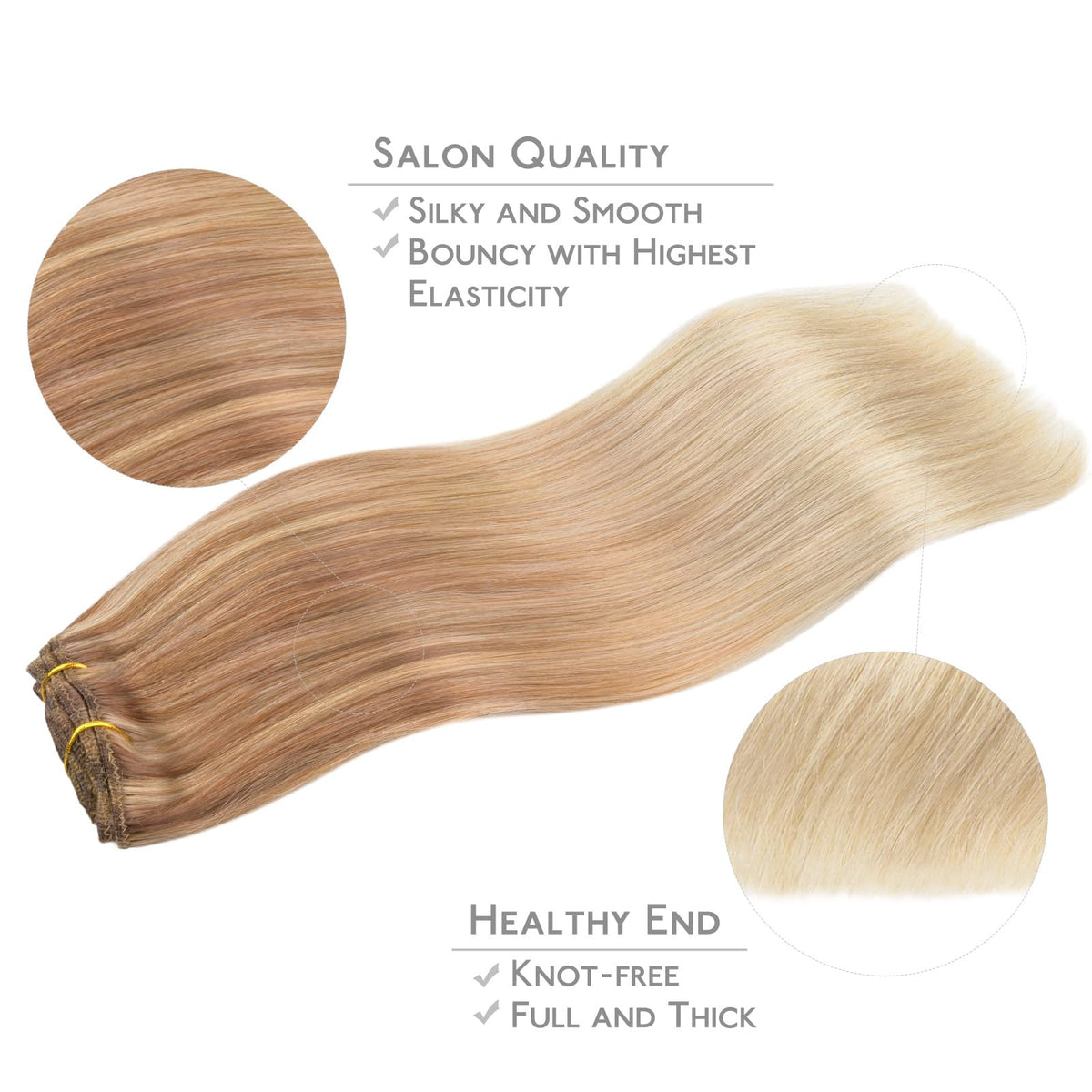 Wennalife Clip In Hair Extensions displayed on a mannequin