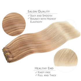 Wennalife Clip In Hair Extensions displayed on a mannequin