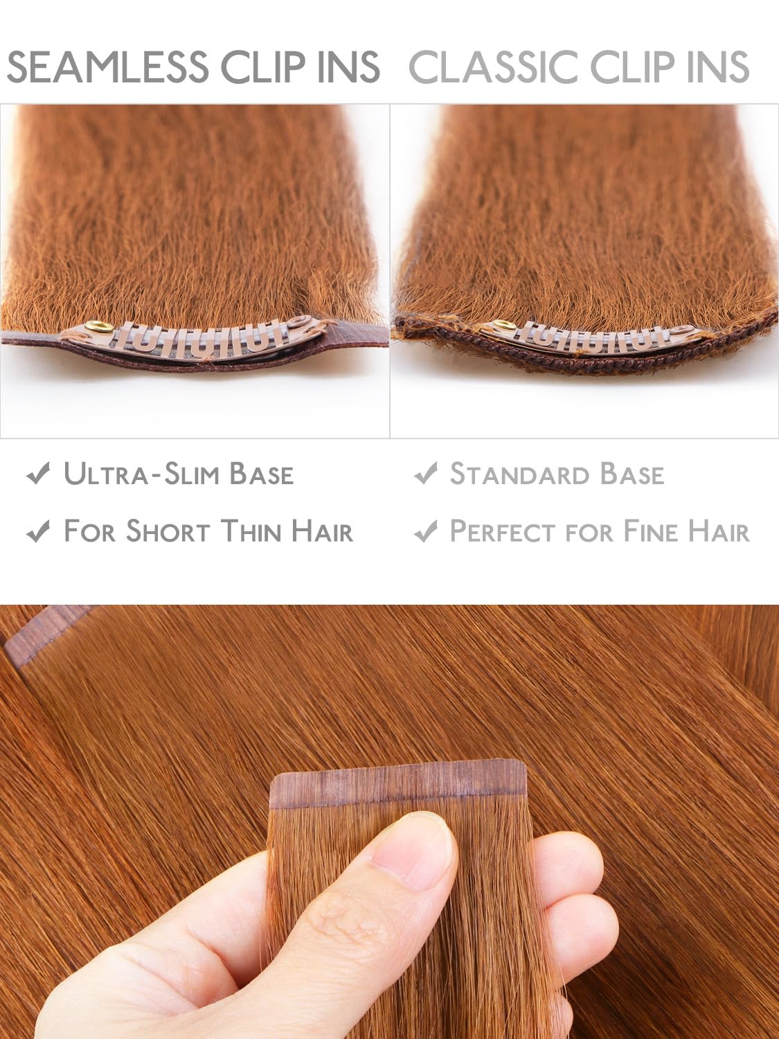 Wennalife Clip In Hair Extensions displayed on a model