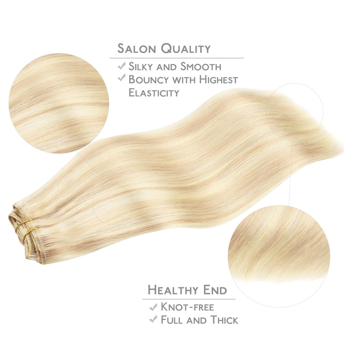 Wennalife Clip In Hair Extensions displayed on model