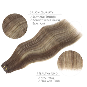 Wennalife Clip In Hair Extensions displayed with care instructions