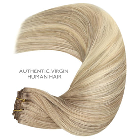 Wennalife Clip In Hair Extensions displayed with care instructions