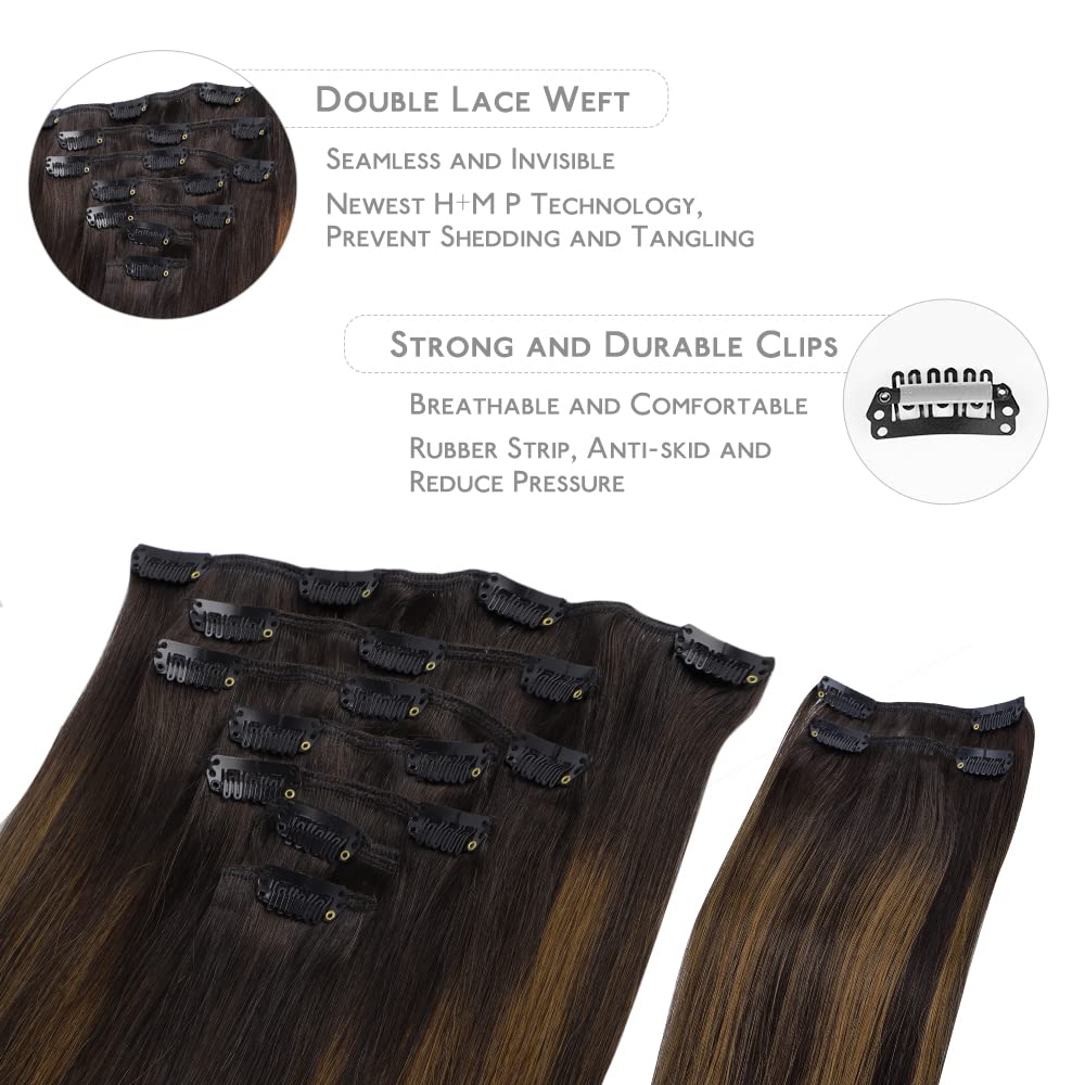 Wennalife Clip in Hair Extensions displayed with packaging