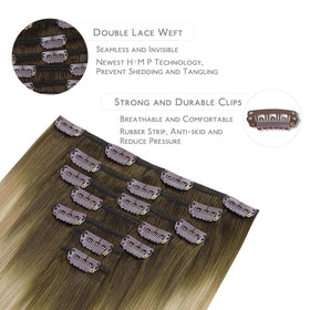 Wennalife Clip In Hair Extensions displayed with packaging