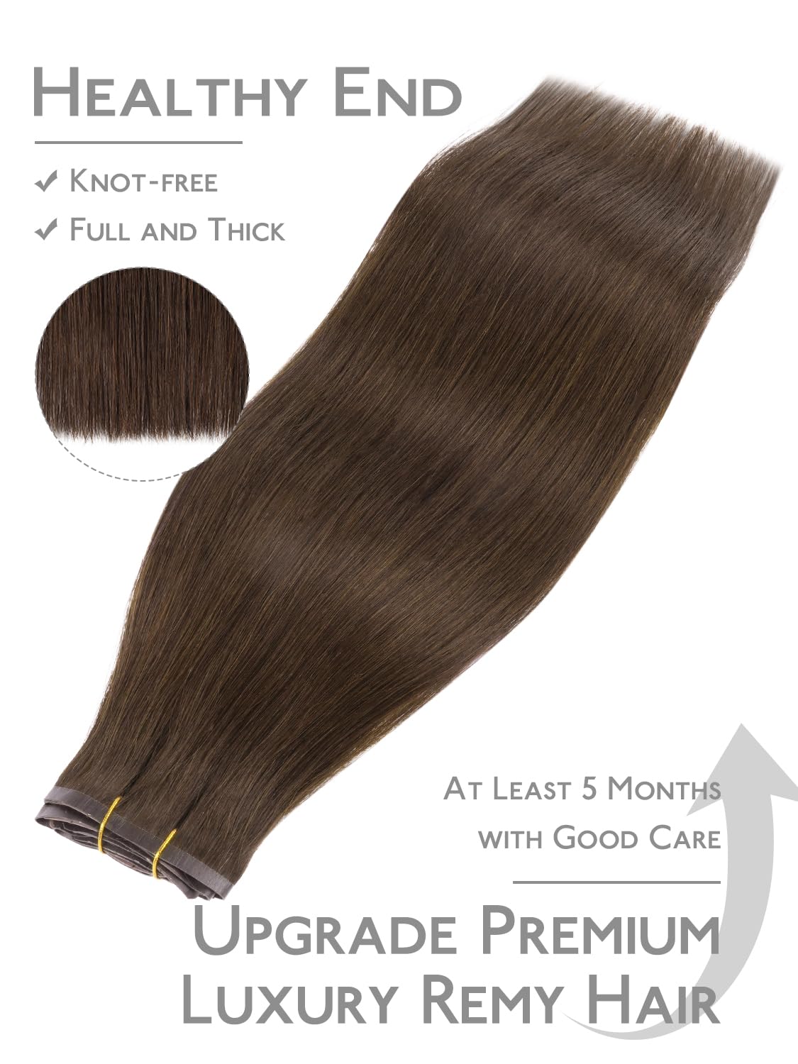 Wennalife Clip in Hair Extensions installed on model