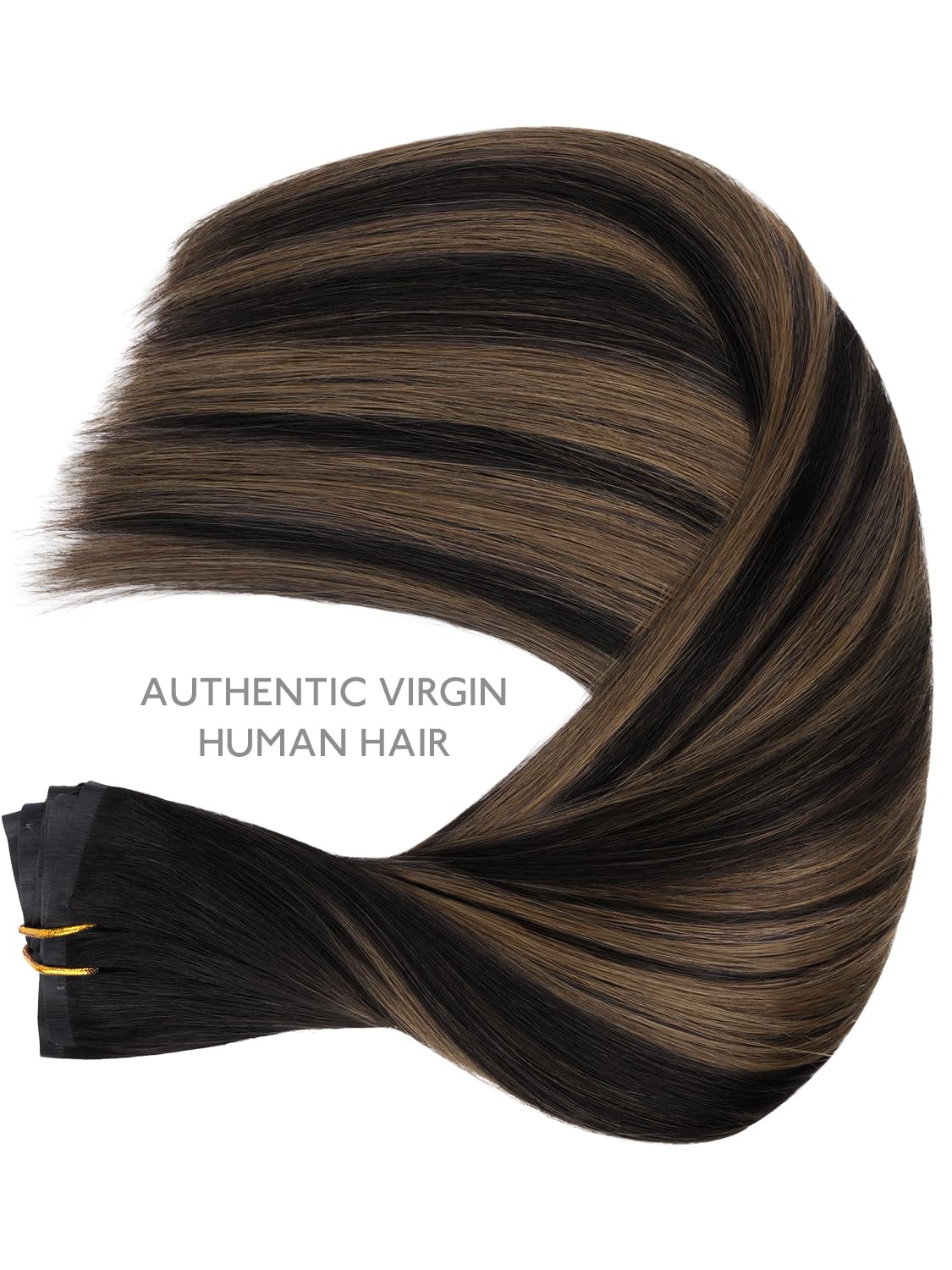 Wennalife Clip in Hair Extensions laid flat for display
