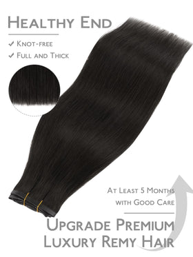 Wennalife clip in hair extensions natural black texture