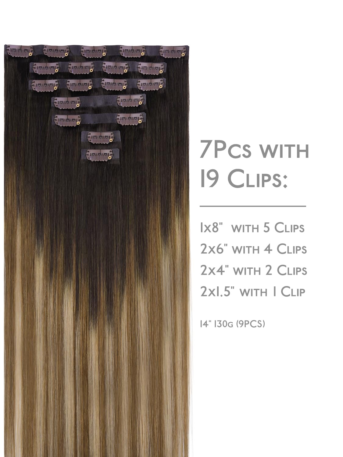 Wennalife clip in hair extensions packaging