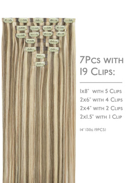 Wennalife Clip in Hair Extensions packaging and accessories