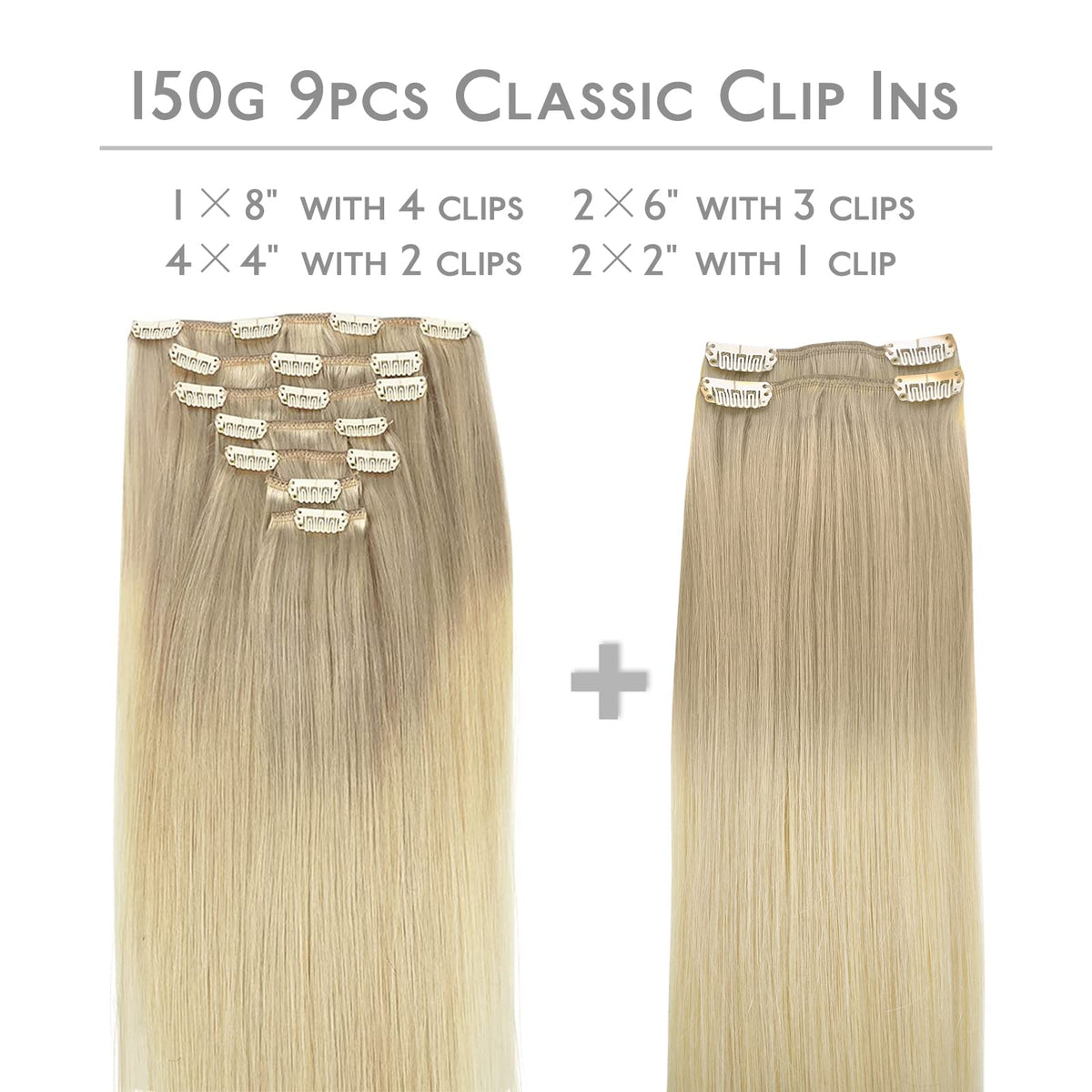 Wennalife Clip In Hair Extensions packaging and contents