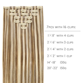 Wennalife Clip In Hair Extensions packaging and contents