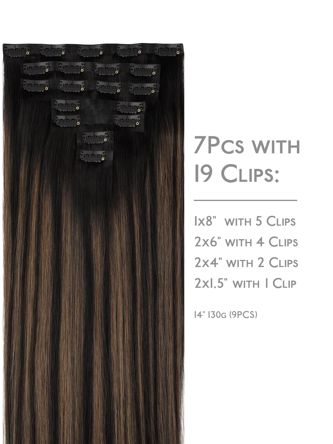 Wennalife Clip In Hair Extensions packaging and contents