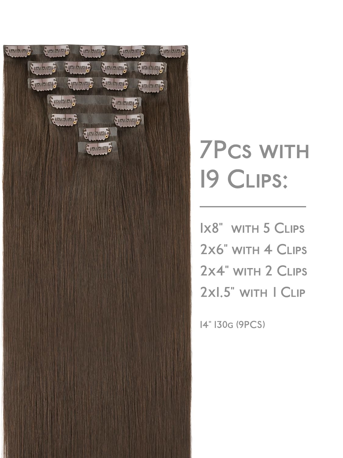 Wennalife Clip in Hair Extensions packaging side view