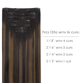 Wennalife clip in hair extensions showing balayage colour