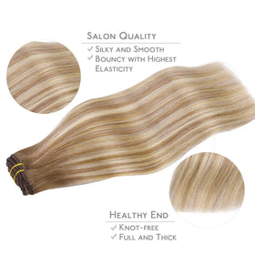 Wennalife Clip In Hair Extensions showing balayage colour transition