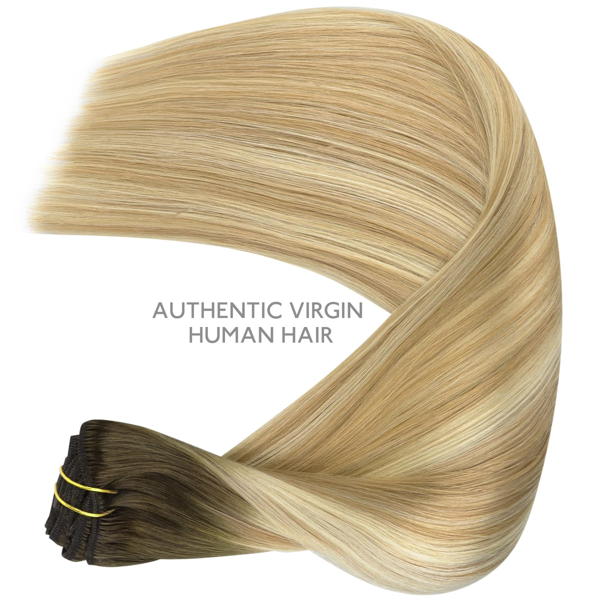 Wennalife Clip In Hair Extensions showing balayage colour transition
