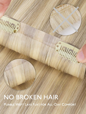 Wennalife Clip In Hair Extensions showing colour blend