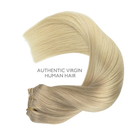 Wennalife Clip In Hair Extensions showing colour gradient