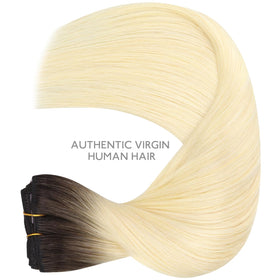 Wennalife Clip in Hair Extensions showing colour transition