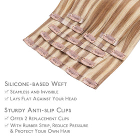 Wennalife Clip In Hair Extensions showing gradient colour