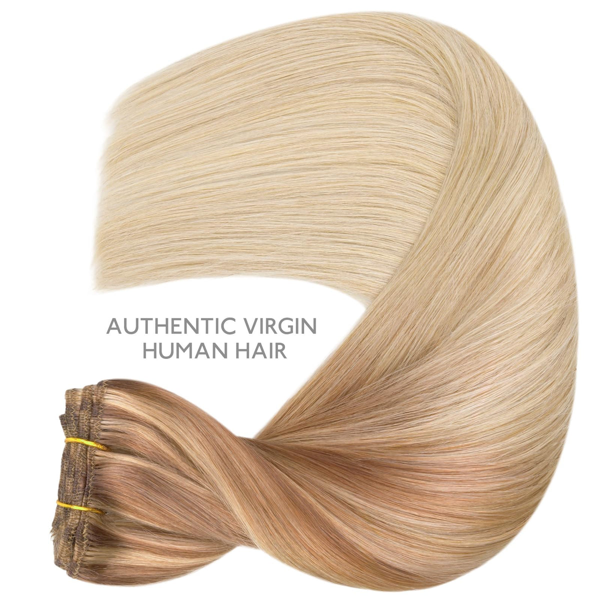 Wennalife Clip In Hair Extensions showing natural colour gradient