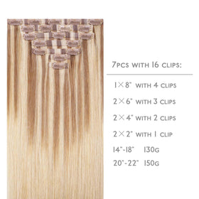 Wennalife Clip In Hair Extensions showing PU skin weft