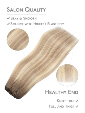 Wennalife Clip In Hair Extensions showing thickness
