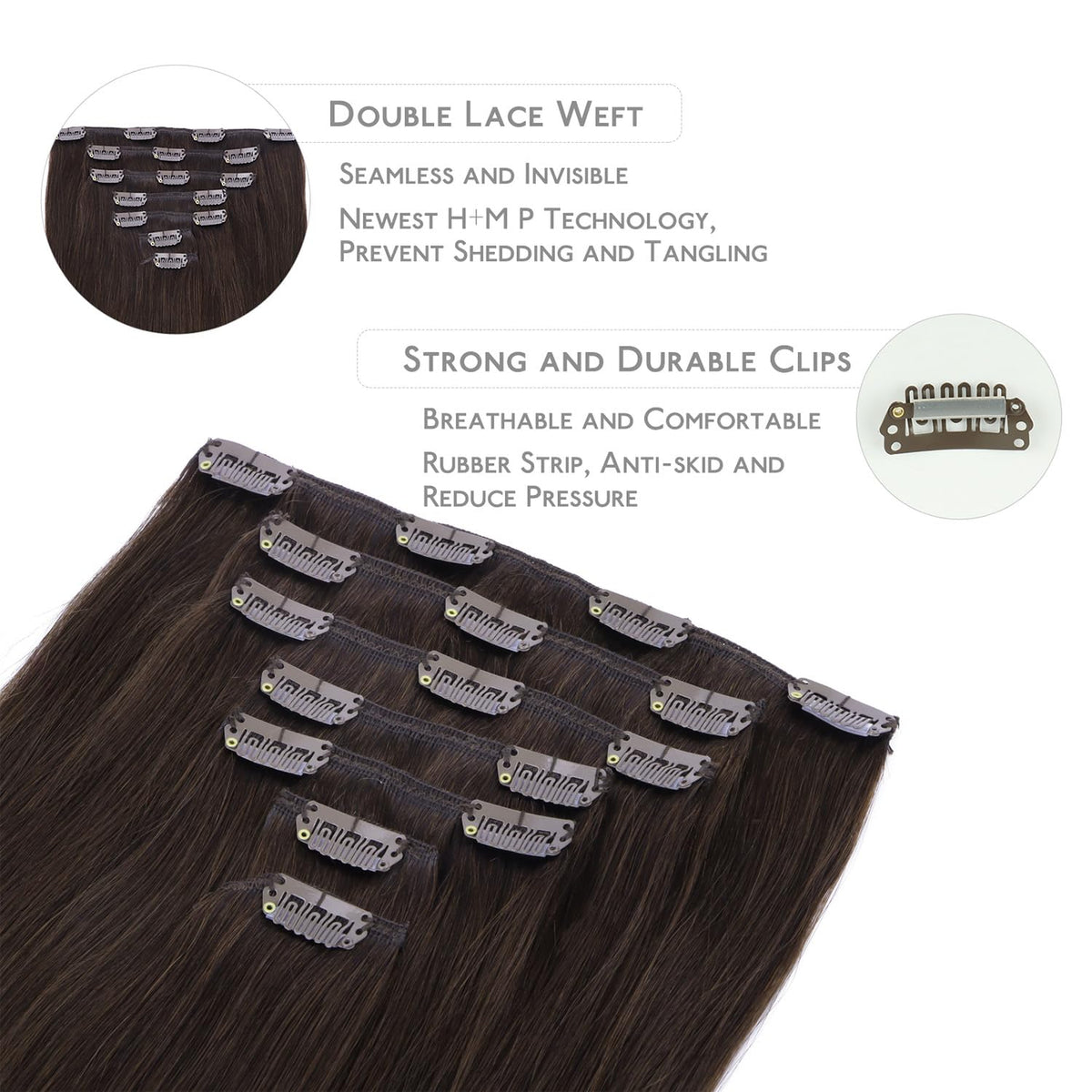 Wennalife Clip In Hair Extensions styled for an event