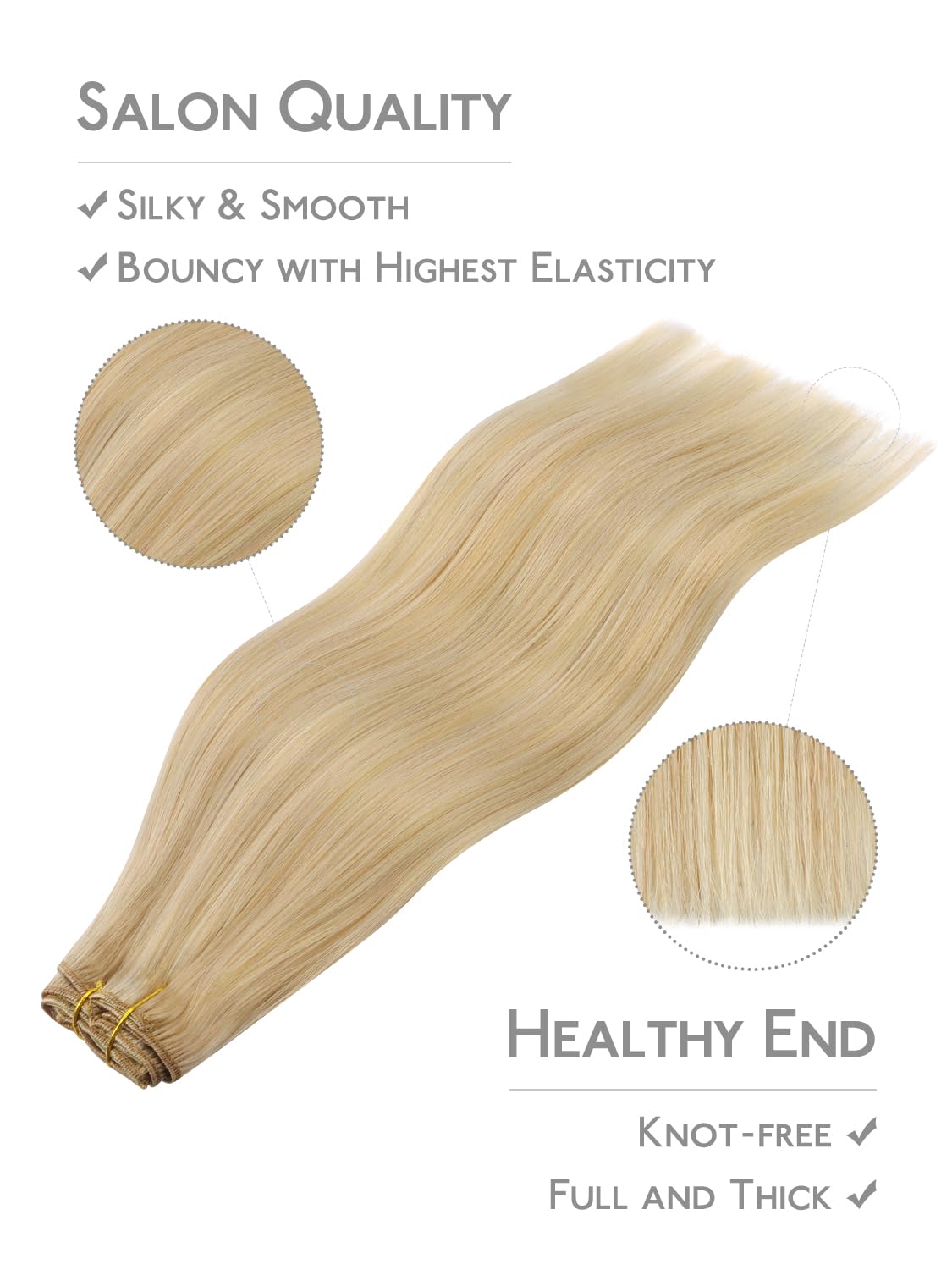 Wennalife Clip In Hair Extensions styled in a ponytail