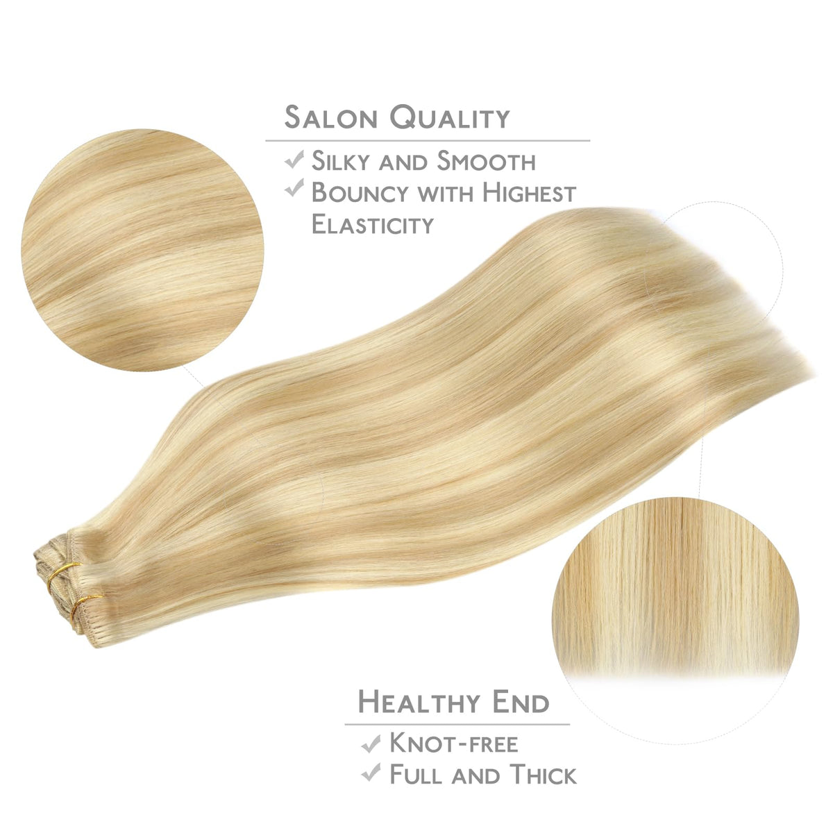 Wennalife Clip In Hair Extensions styled in hair