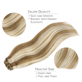 Wennalife Clip In Hair Extensions worn by a model