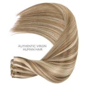Wennalife Clip In Hair Extensions worn by a model showcasing colour blend
