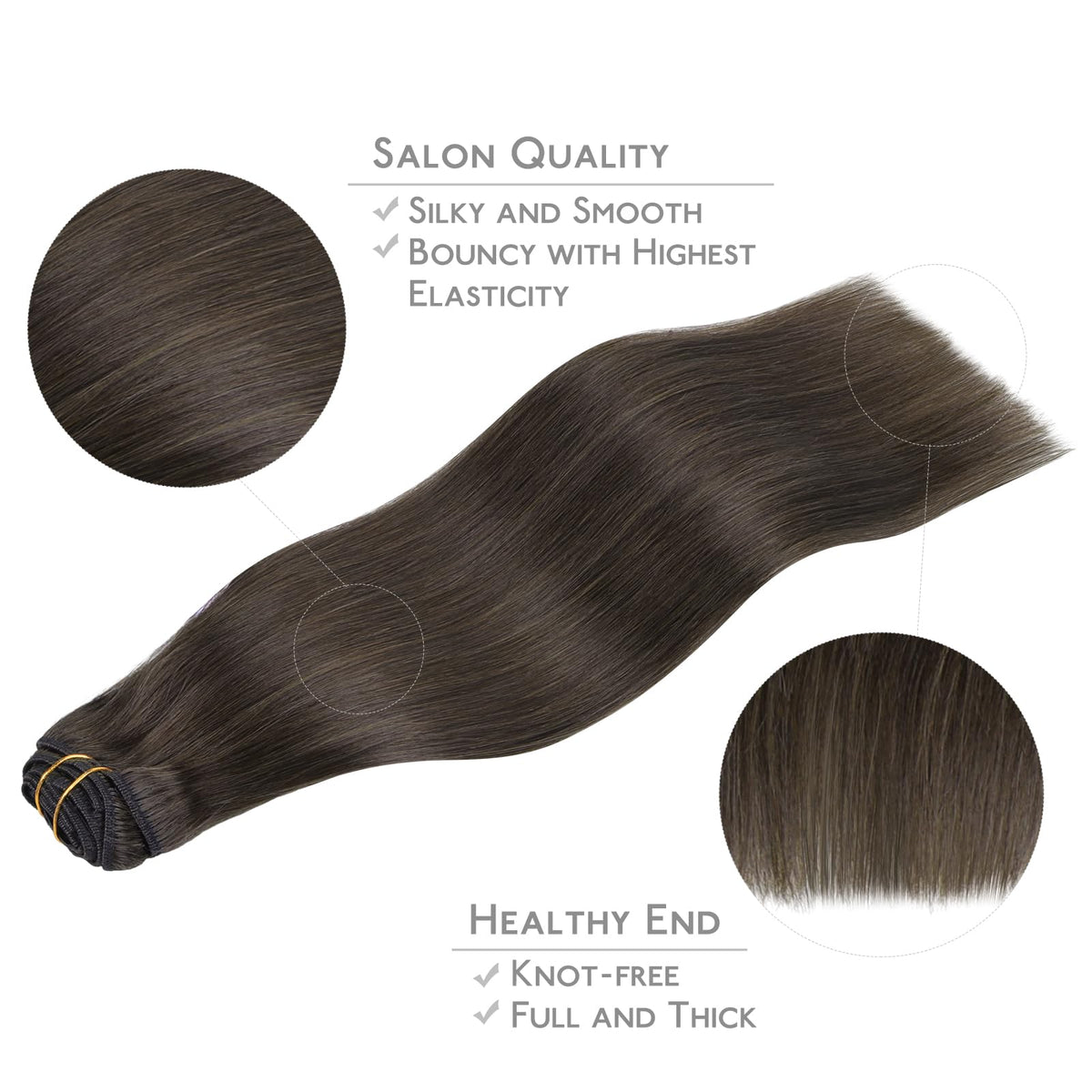 Wennalife Clip In Human Hair Extensions displayed on a mannequin