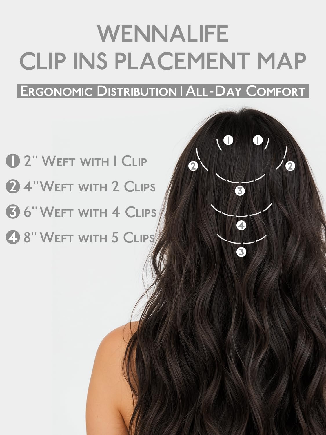 Wennalife extensions laid flat to show thickness