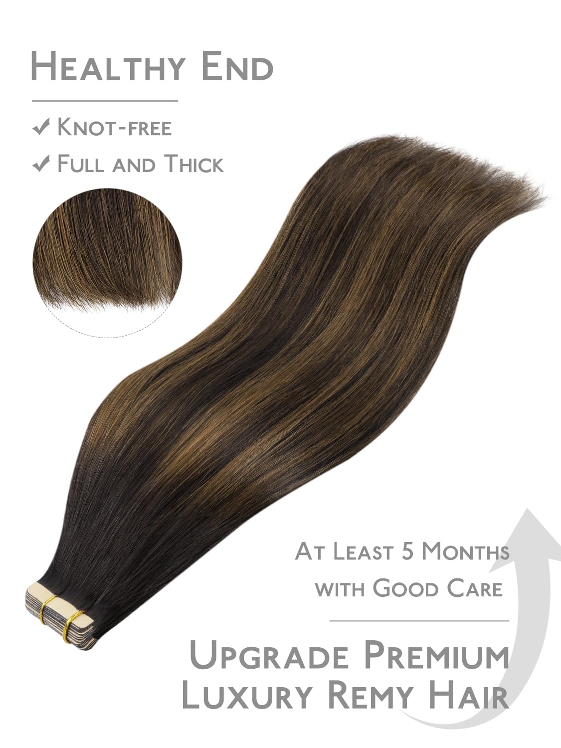 Wennalife Fuller Tape in Hair Extensions back view
