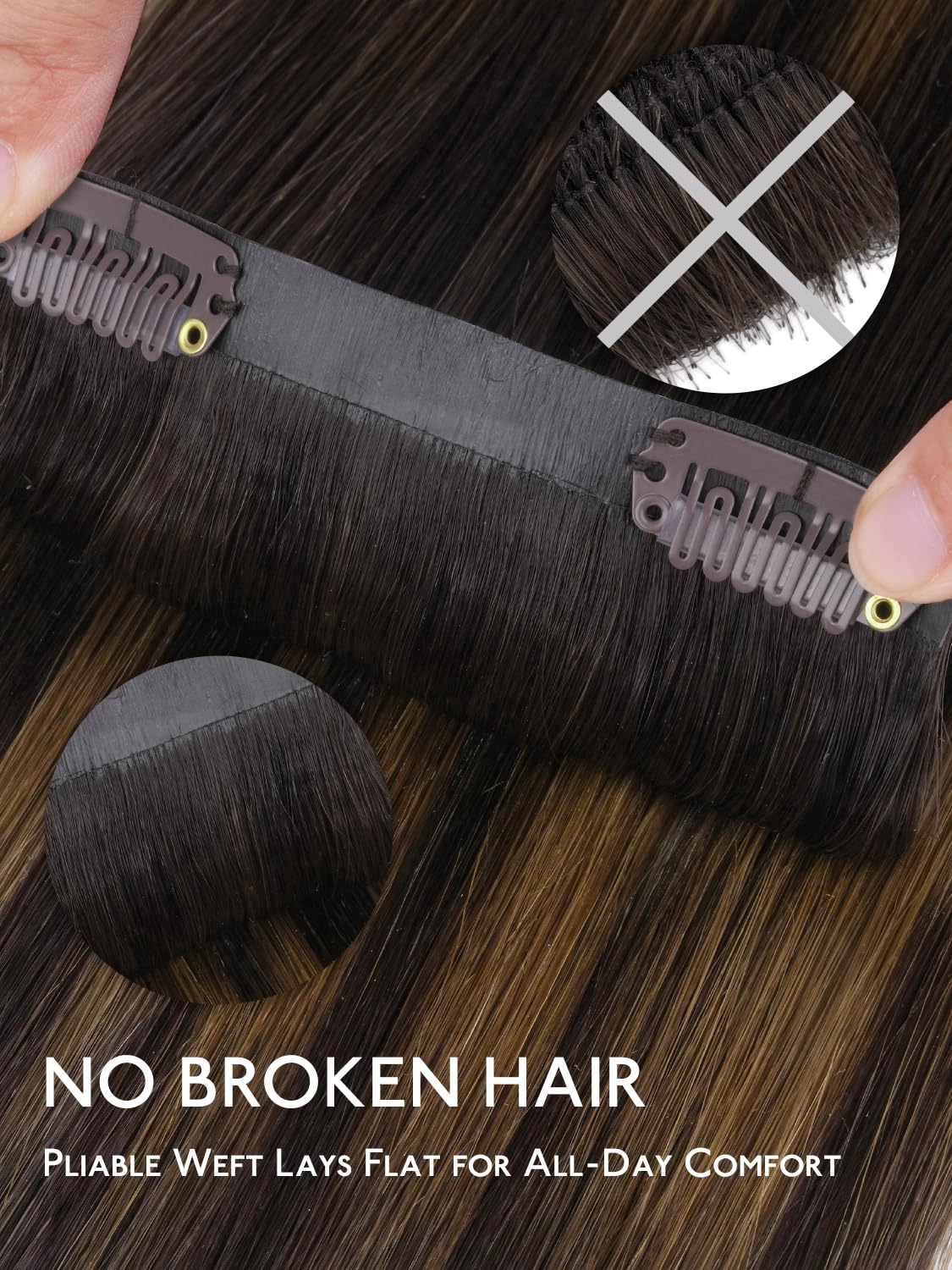 Wennalife hair extensions displayed on a mannequin