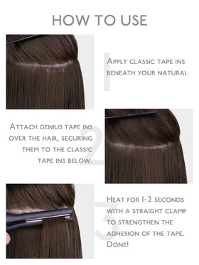 Wennalife hair extensions displayed with a model