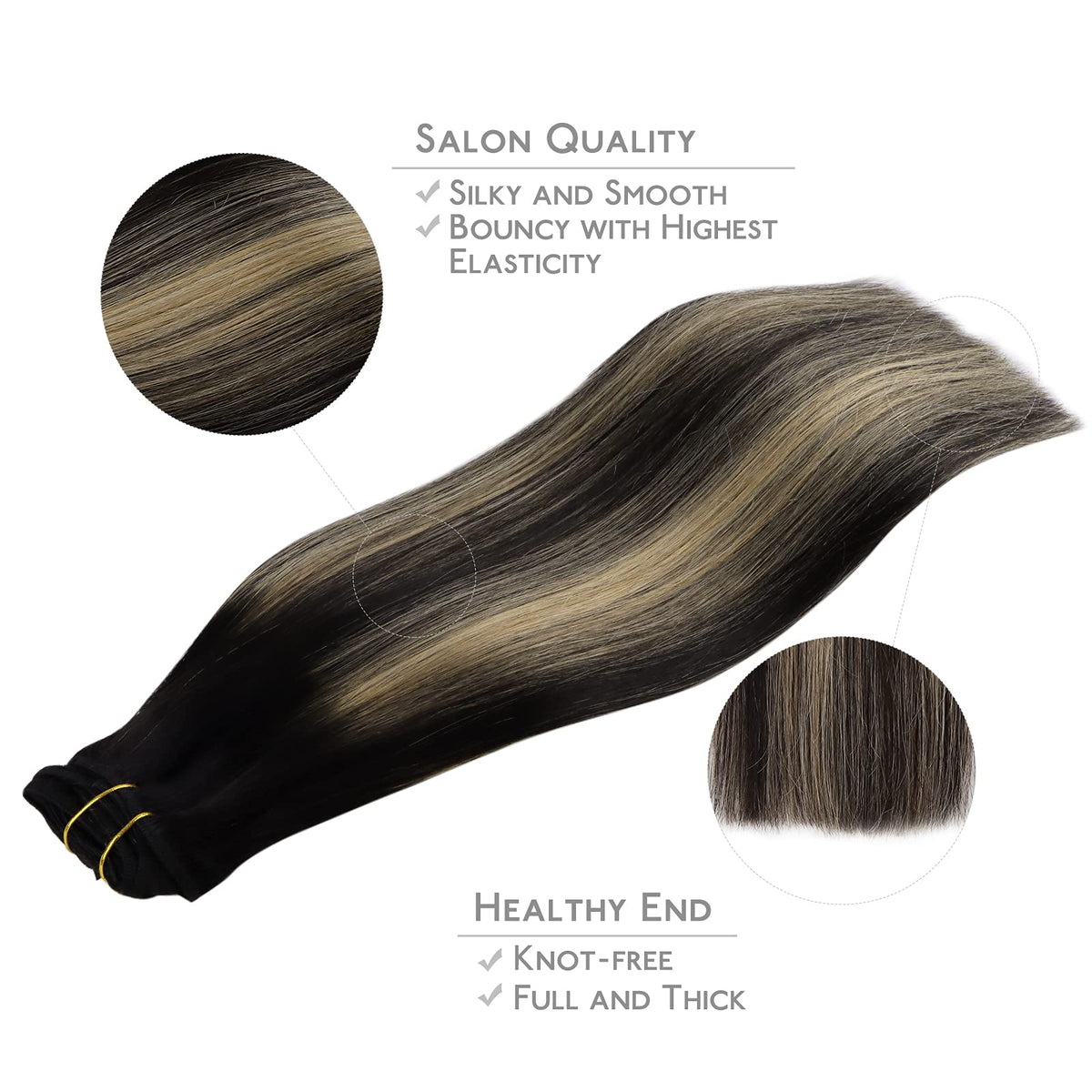Wennalife hair extensions displayed with care instructions