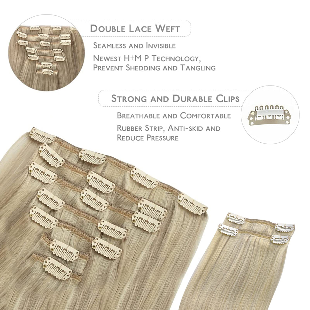 Wennalife Hair Extensions packaging showing 9 pieces