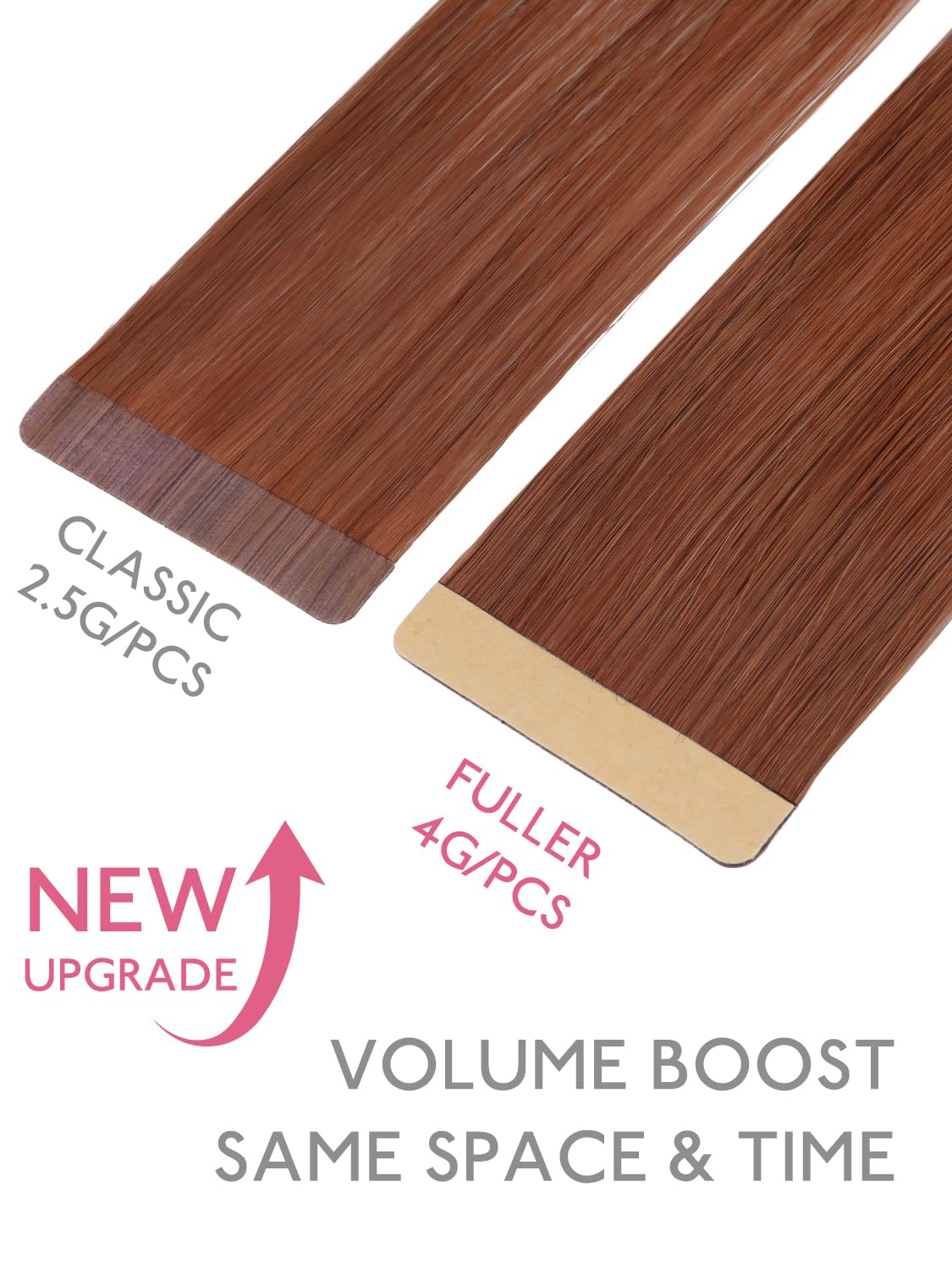 Wennalife hair extensions showing PU skin weft technology