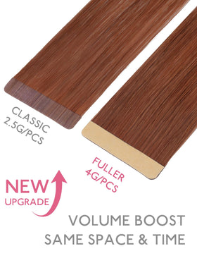 Wennalife hair extensions showing PU skin weft technology