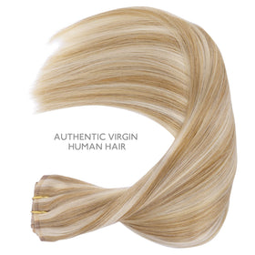 Wennalife hair extensions styled in loose waves